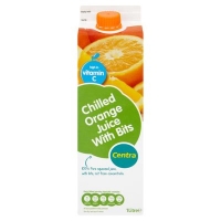 Centra  Centra Orange Juice With Bits Not From Concentrate 1ltr