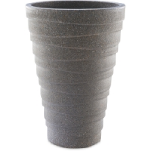 Graphite Tall Round Planter