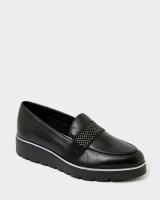 Dunnes Stores  Leather Bead Tab Loafer