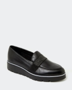 Leather Bead Tab Loafer