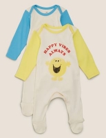 Marks and Spencer  2 Pack Pure Cotton Mr Men Sleepsuits (0-3 Yrs)