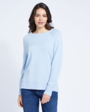 Paul Costelloe Living Studio Light Blue Cashmere-Blend Ragla