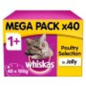 Tesco  Whiskas 1+ Jelly Poultry Cat Food Pou