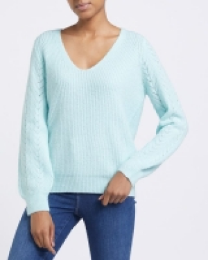 Pointelle V-Neck Jumper