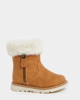 Dunnes Stores  Baby Girls Faux Fur Top Boot