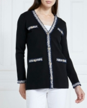 Dunnes Stores  Gallery Boucle Trim Cardigan