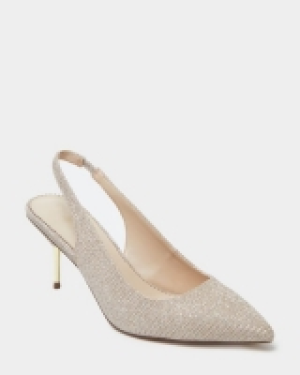 Glitter Low Heel Sling Back Shoe