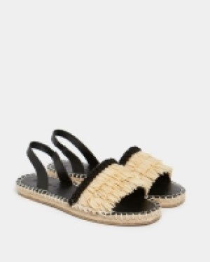 Savida Pom Pom Raffia Sandals