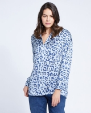 Dunnes Stores  Paul Costelloe Living Studio Print Placket Top