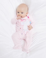 Dunnes Stores  Unicorn Velour Sleepsuit (Newborn-12 months)
