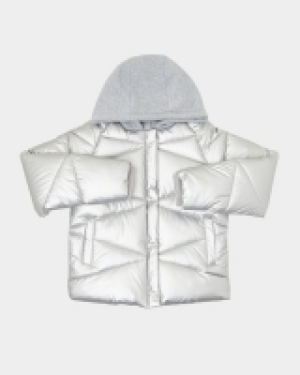 Dunnes Stores  Girls Metallic Padded Bomber Jacket (7-14 years)