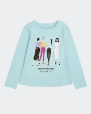 Girls Sequin Long-Sleeved Top (3-8 years)
