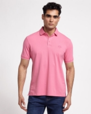 Dunnes Stores  Paul Costelloe Living Pink Stretch Pique Polo