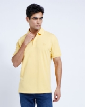 Paul Costelloe Living Yellow Stretch Pique Polo