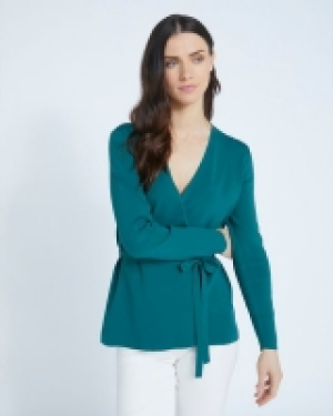 Paul Costelloe Living Studio Green Wrap Cardigan