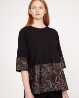 Dunnes Stores  Carolyn Donnelly The Edit Squiggle Print Cotton Hem Top