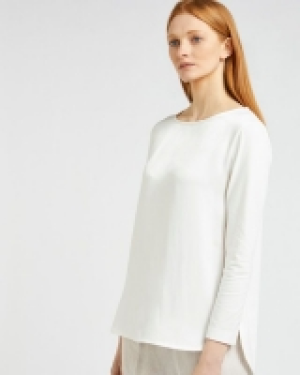 Carolyn Donnelly The Edit Curved Hem Satin Top