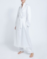 Dunnes Stores  Francis Brennan the Collection Ivory Stripe Satin Robe
