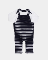 Dunnes Stores  Two-Piece Ribbed Dungaree Set (Newborn-12 months)