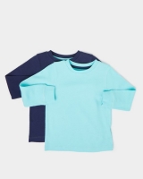 Dunnes Stores  Waffle Long Sleeve Top - Pack Of 2 (6 months-4 years)