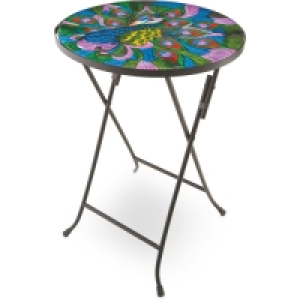 Decorative Peacock Glass Table
