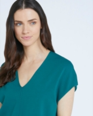 Paul Costelloe Living Studio Green Knit V-Neck Top
