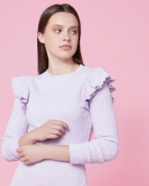 Dunnes Stores  Savida Ruffle Sleeve Sweatshirt