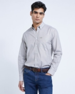 Paul Costelloe Living Khaki Stripe Oxford Shirt