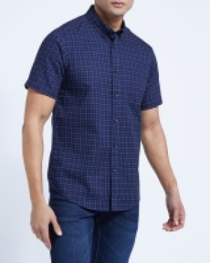 Regular Fit Short-Sleeved Oxford Geo Shirt 7.00 €