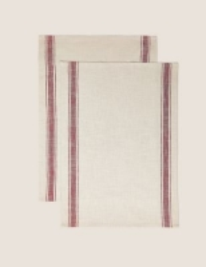 Marks and Spencer  Set of 2 Pure Cotton Striped Tea Towels