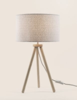 Wooden Tripod Table Lamp
