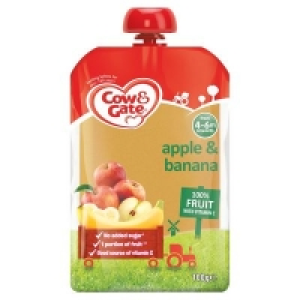 Cow & Gate Apple & Banana Fruit Pouch 4 - 6+ Months 100g