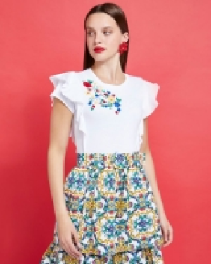 Savida Bianca Embroidered Top