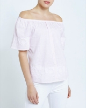 Embroidered Bardot Top 7.00 €