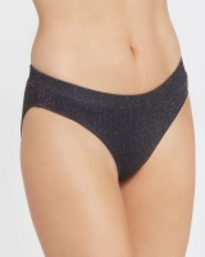 Lurex Hi Leg Bikini Bottoms