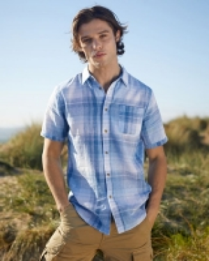 Regular Fit Linen Blend Check Short-Sleeved Shirt 10.00 €