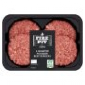 Tesco Fire Pit 4 Quarter Pounder Beef