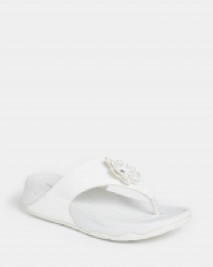 Dunnes Stores  Flower And Stud Toe-Post Sandal