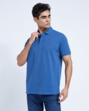 Paul Costelloe Living Denim Stretch Pique Polo