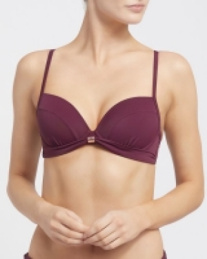 Dunnes Stores  Burgundy Balcony Bikini Top