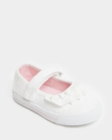 Dunnes Stores  Baby Girls Mary Jane Canvas Shoes (Size 4-13)