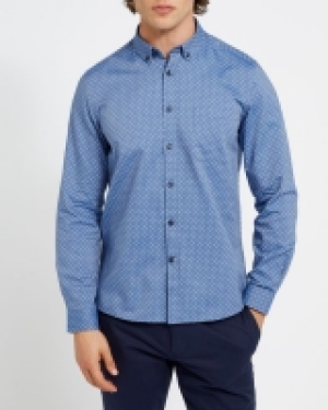Slim Fit Long-Sleeved Oxford Print Shirt 7.00 €