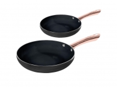 Tower Linear Rose Gold 2 PC Frying Pan Black