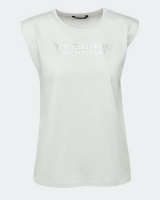 Dunnes Stores  Shoulder Pad Graphic T-Shirt