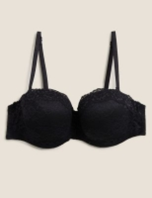 M&s Collection Lace Padded Bandeau Strapless Bra A-E