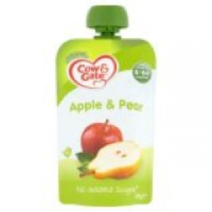 Cow & Gate Fruit Pouch Apple & Pear From 4-6 Months Onwards