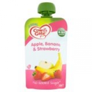 Cow & Gate Apple, Banana & Strawberry Pouch From 4-6 Months Onwards