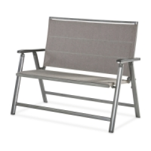 Grey & Beige Aluminium Garden Bench