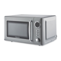 Aldi  Ambiano Grey Retro Microwave