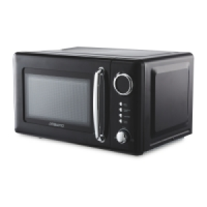 Aldi  Ambiano Black Retro Microwave